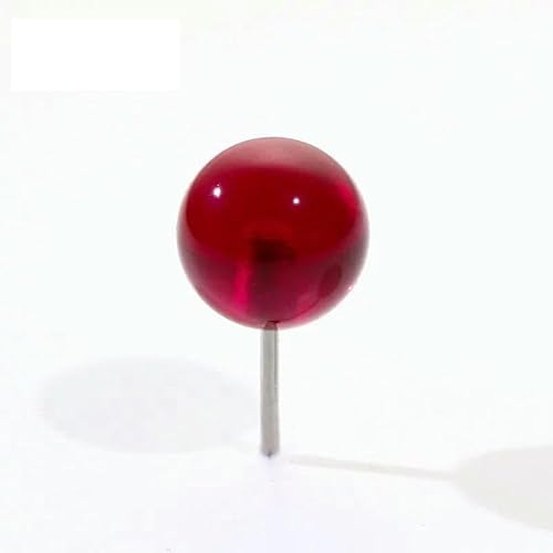 Synthetischer Korund 5#, runde Kugel, Rubin, perforierte Perle, rot, zur Schmuckherstellung, Halbloch-Rubin, 6 mm, 50 Stück Synthetischer Korund 5#, runde Kugel, Rubin, perforierte Perle, rot, zur Schmuckherstellung, Halbloch-Rubin, 6 mm, 50 Stück von TBSKUY