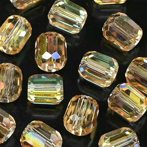Tschechische mehrfarbige lose 10 mm zylindrische Glasperlen, runde facettierte Kristallperlen zur Schmuckherstellung, DIY-Ohrring-Zubehör, H2016, 10 mm, 20 Stück Tschechische mehrfarbige lose 10 mm zylindrische Glasperlen, runde facettierte Kristallperlen zur Schmuckherstellung, DIY-Ohrring-Zubehör, H2016, 10 mm, 20 Stück von TBSKUY