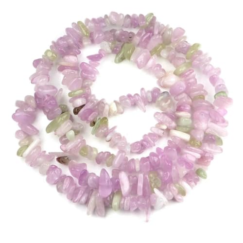 Unregelmäßige Freeform-Chip-Kiesperlen, Naturstein, Malachit, Amethyst, Edelsteinperle zur Schmuckherstellung, DIY-Halskette, Armband, 16 Zoll, Kunzit, 10 Stück (ca. 32 Zoll) von TBSKUY