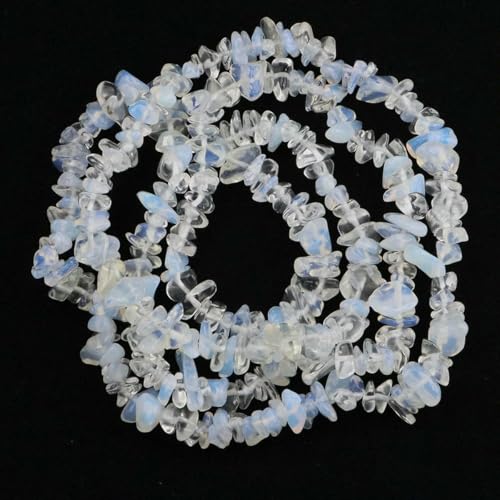 Unregelmäßige Freeform-Chip-Kiesperlen, Naturstein, Malachit, Amethyst, Edelsteinperle zur Schmuckherstellung, DIY-Halskette, Armband, 16 Zoll, Opalit, 1 Stück (ca. 32 Zoll) von TBSKUY