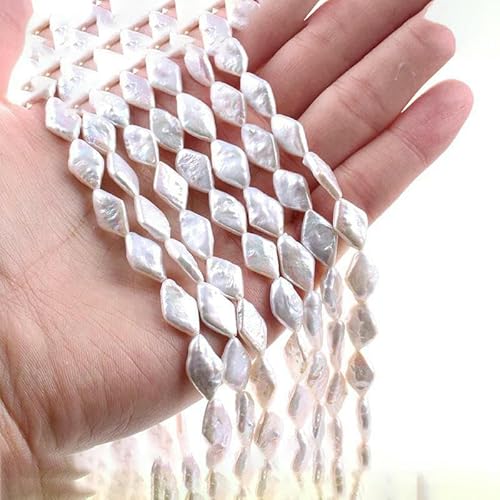 Unregelmäßige natürliche barocke Süßwasserperlen, Stern, Zahnstocher, Blumen-Abstandshalter, für die Schmuckherstellung, DIY-Halsketten und Armbänder, 9 x 14 Raute, 6 Ap Unregelmäßige natürliche barocke Süßwasserperlen, Stern, Zahnstocher, Blumen-Abstandshalter, für die Schmuckherstellung, DIY-Halsketten und Armbänder, 9 x 14 Raute, 6 Ap von TBSKUY