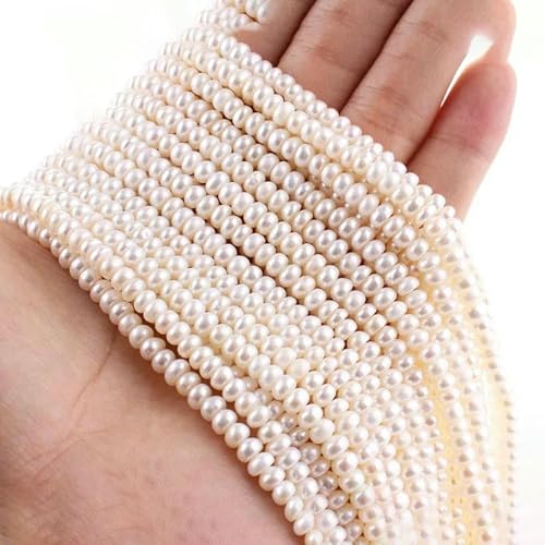 Unregelmäßige natürliche barocke Süßwasserperlen, Stern-Zahnstocher, Blumen-Abstandshalter, für die Schmuckherstellung, DIY-Halskettenarmbänder, 6A Brot 4–4,5 von TBSKUY