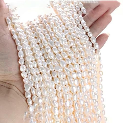 Unregelmäßige natürliche barocke Süßwasserperlen, Stern-Zahnstocher-Blumen-Abstandshalterperle für die Schmuckherstellung, DIY-Halskettenarmbänder, 7–8, gerades Loch, 6A Unregelmäßige natürliche barocke Süßwasserperlen, Stern-Zahnstocher-Blumen-Abstandshalterperle für die Schmuckherstellung, DIY-Halskettenarmbänder, 7–8, gerades Loch, 6A von TBSKUY