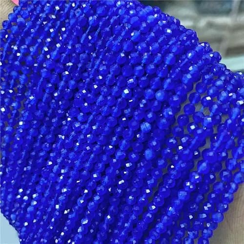 Winzige 2 3 4 mm natürliche facettierte Zirkonia-Steinperlen, lose Quarzkristalle für die Schmuckherstellung, DIY-Armband, Halskette, Ringzubehör, 16 Katzenaugen, 4,0 mm, ca. 95 St von TBSKUY