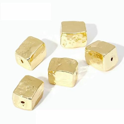 Würfelförmige Metallperlen, 14 Karat vergoldet, Messing, Würfel-Abstandshalter, Trenner für Perlen, DIY-Armband, Halskette, Zubehör, 14 Karat vergoldet, a, 1 Stück Würfelförmige Metallperlen, 14 Karat vergoldet, Messing, Würfel-Abstandshalter, Trenner für Perlen, DIY-Armband, Halskette, Zubehör, 14 Karat vergoldet, a, 1 Stück von TBSKUY