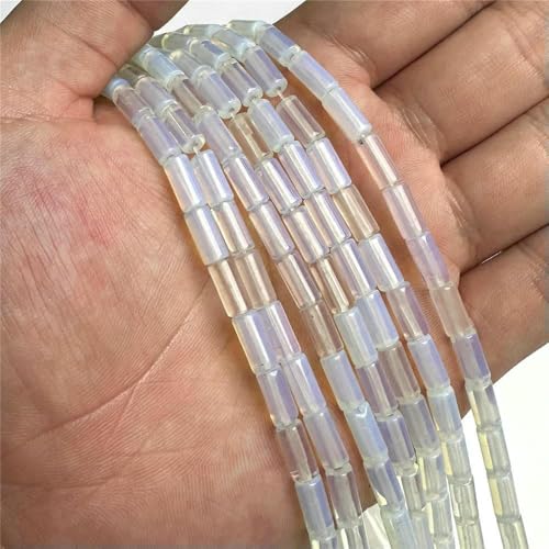 Zylinderperlen aus Naturstein, Quarzröhren-Edelsteine, Kristallachate, Säulenperlen für die Schmuckherstellung, Armbänder, DIY-Halsketten, 4,5 x 9 mm – 11 Opal – 5 x 9 mm, ca. 19–20 Perlen Zylinderperlen aus Naturstein, Quarzröhren-Edelsteine, Kristallachate, Säulenperlen für die Schmuckherstellung, Armbänder, DIY-Halsketten, 4,5 x 9 mm – 11 Opal – 5 x 9 mm, ca. 19–20 Perlen von TBSKUY