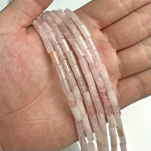 Zylinderperlen aus Naturstein, Quarzröhren-Edelsteine, Kristallachate, Säulenperlen für die Schmuckherstellung, Armbänder, DIY-Halsketten, 4,5 x 9 mm – 12 Rosenquarz – 5 x 9 mm, ca. 38–40 Perl Zylinderperlen aus Naturstein, Quarzröhren-Edelsteine, Kristallachate, Säulenperlen für die Schmuckherstellung, Armbänder, DIY-Halsketten, 4,5 x 9 mm – 12 Rosenquarz – 5 x 9 mm, ca. 38–40 Perl von TBSKUY
