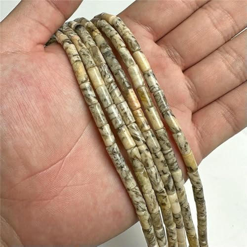Zylinderperlen aus Naturstein, Quarzröhren-Edelsteine, Kristallachate, Säulenperlen für die Schmuckherstellung, Armbänder, DIY-Halsketten, 4,5 x 9 mm – 8 Feldspat – 5 x 9 mm, ca. 19–20 Perlen Zylinderperlen aus Naturstein, Quarzröhren-Edelsteine, Kristallachate, Säulenperlen für die Schmuckherstellung, Armbänder, DIY-Halsketten, 4,5 x 9 mm – 8 Feldspat – 5 x 9 mm, ca. 19–20 Perlen von TBSKUY