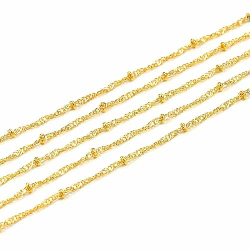 m/Los Kupferbreite 1,8 mm Kugelkette Halskette Perlenkette für DIY Fußkettchen Schmuckherstellung Zubehör Zubehör-Gold-Kette breit 1,8 mm m/Los Kupferbreite 1,8 mm Kugelkette Halskette Perlenkette für DIY Fußkettchen Schmuckherstellung Zubehör Zubehör-Gold-Kette breit 1,8 mm von TBSKUY