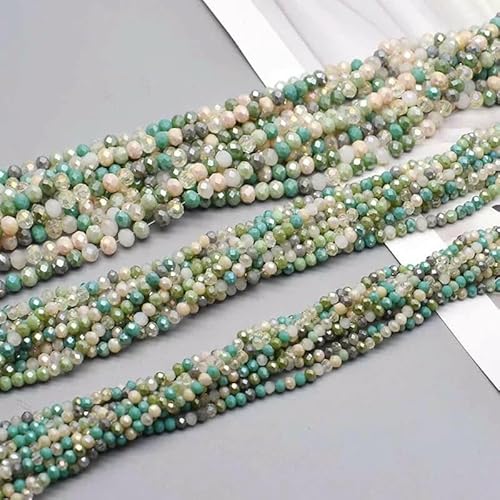 mm, 3,0 mm, 4,0 mm, 6 mm, 8 mm, neue Farben, Rondelle-Kristallglasperlen, flach, facettiert, lose Abstandshalter, Glasperlen zur Schmuckherstellung, Schmuckherstellung, DIY-SS02, 8 mm, ca. 62 Stück von TBSKUY