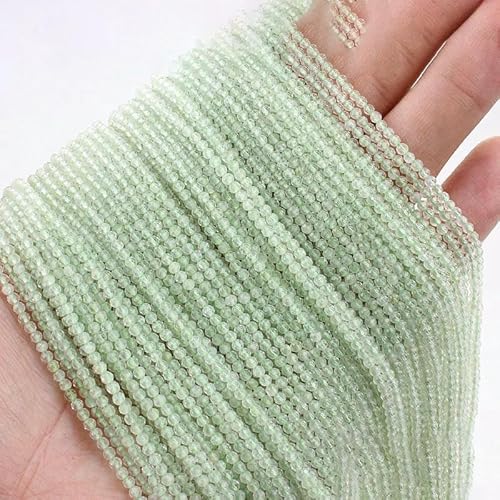 mm 3,0 mm natürliche afrikanische Smaragd-Glimmerperlen, facettierte lose Edelsteinperlen zur Armbandherstellung, DIY-Schmuckzubehör, Prehnit L.1-2-2,5 mm (180 Stück) von TBSKUY