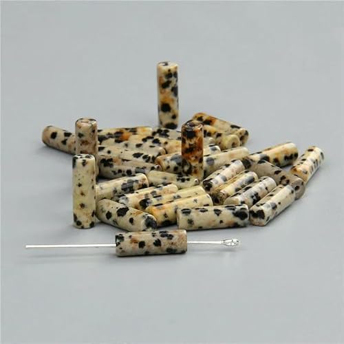 x 13,0 mm, runder Zylinder aus Naturstein, Achat, Abstandsperlen für die Herstellung von DIY-Schmuck, Armbändern, Halsketten, Ohrsteckern, Charm-Zubehör, 15. – 4 x 13,0 mm (ca. 15 Stück) von TBSKUY