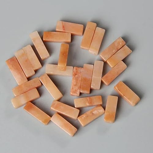 x 13,0 mm quadratische Röhrenperle, Naturstein, Lapislazuli, Achate, rechteckige flache Perlen, Anhänger für Schmuckherstellung, DIY-Wickel-Chakra-Armband, Bulk-19 Aventurin, 4 x 13,0 mm, ca. 28 St von TBSKUY