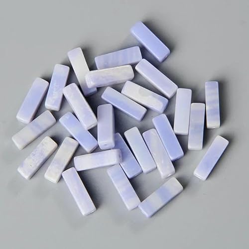x 13,0 mm quadratische Röhrenperle, Naturstein, Lapislazuli, Achate, rechteckige flache Perlen, Anhänger für Schmuckherstellung, DIY-Wickel-Chakra-Armband, Großpackung – 5 violetter Achat – 4 x 1 von TBSKUY
