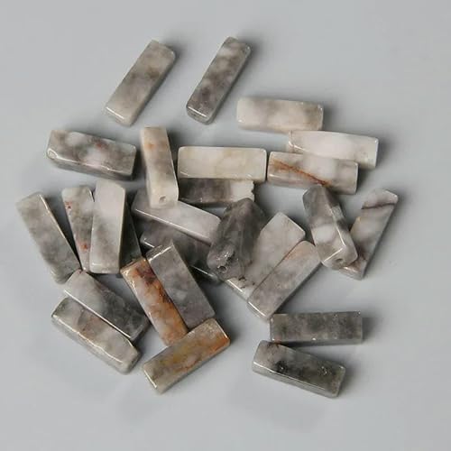 x 13,0 mm quadratische Röhrenperle, Naturstein, Lapislazuli, Achate, rechteckige flache Perlen, Anhänger für Schmuckherstellung, DIY-Wickelarmband, Chakra-Armband, Bulk-40, Hawkeye, 4 x 13,0 mm, 5 von TBSKUY