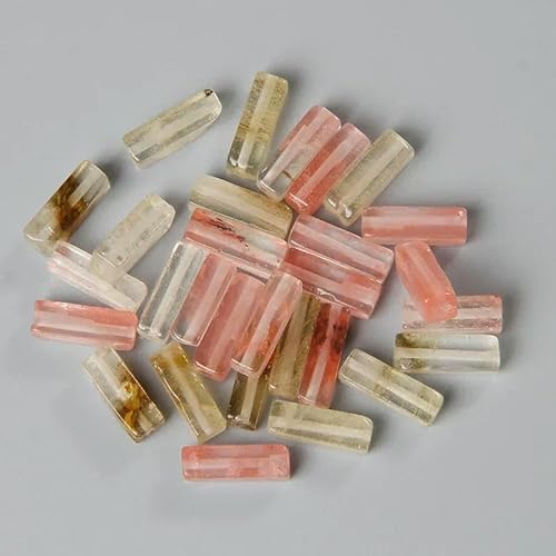 x 13,0 mm quadratische Röhrenperle, Naturstein, Lapislazuli, Achate, rechteckige flache Perlen, Anhänger für Schmuckherstellung, DIY-Wickelarmband, Chakra-Armband, Großpackung, 10 gemischte Wasserm von TBSKUY
