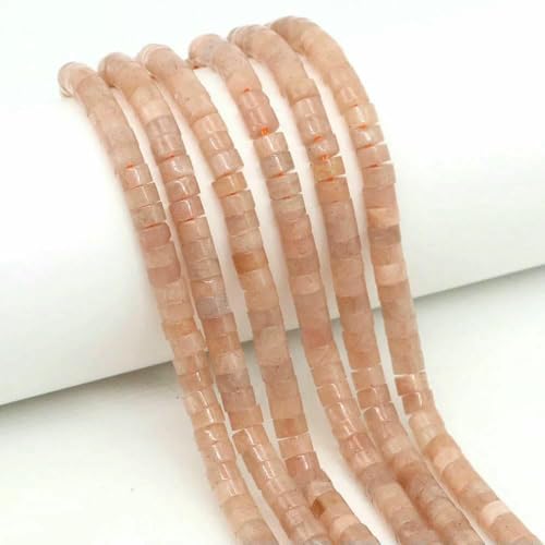 x 2 mm flache runde Natursteinperlen, Tigerauge, Achate, Quarze, Rondelle-Perlen zur Schmuckherstellung, DIY-Ohrring, Armband, Halskette, Mondstein, 20 Stränge von TBSKUY