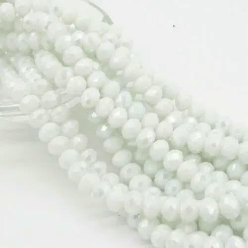 x 3,0 mm Kristallperlen und facettierte Porzellan-Lasso-Halskettenschmuckteile, Abstandshalter, Ohrring- und Armbandzubehör, Bildfarbe_ƒ-3 x 4,0 mm, 125 Stück von TBSKUY