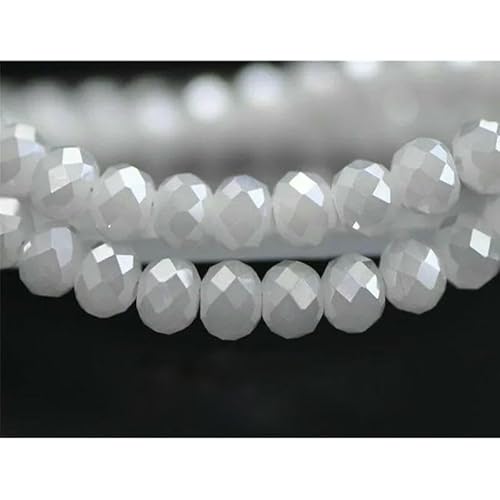 x 3,0 mm Kristallperlen und facettiertes Porzellan, Lasso, Halskette, Schmuckzubehör, Abstandshalter, Ohrring, Armband, Zubehör, hellgrau, 3 x 4,0 mm, 125 Stück x 3,0 mm Kristallperlen und facettiertes Porzellan, Lasso, Halskette, Schmuckzubehör, Abstandshalter, Ohrring, Armband, Zubehör, hellgrau, 3 x 4,0 mm, 125 Stück von TBSKUY