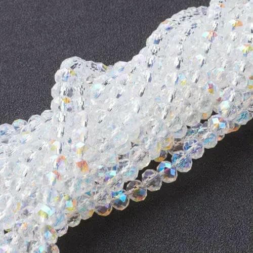 x 3,0 mm Kristallperlen und facettiertes Porzellan, Lasso, Halskette, Schmuckzubehör, Abstandshalter, Ohrring, Armband, Zubehör – Bildfarbe_) – 3 x 4,0 mm, 125 Stück von TBSKUY