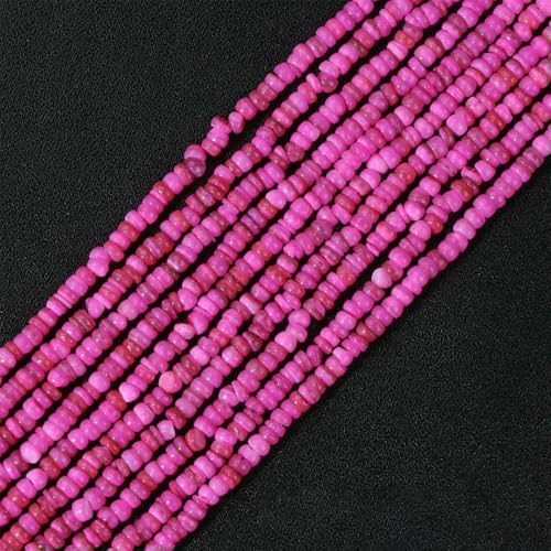 x 4,0 mm natürliche Muschelperlen, mehrfarbige Rondellperlen, gefärbte Perlmuttmuschel, lose Abstandsperlen zur Schmuckherstellung – 42 (3–4,0 mm x 1–2 mm), ca. 36–40 cm von TBSKUY
