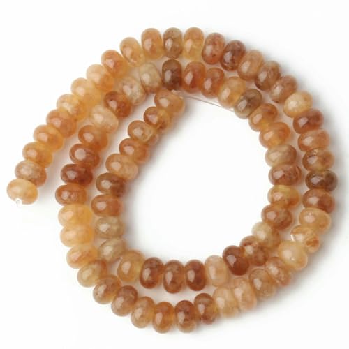 x 8 mm Naturstein-Rondelle-Perlen, Turmalin, Citrin, Angelit, Tigerauge, Abakus-Quarz, lose Perlen für die Herstellung von Armbändern, Citrin x 8 mm Naturstein-Rondelle-Perlen, Turmalin, Citrin, Angelit, Tigerauge, Abakus-Quarz, lose Perlen für die Herstellung von Armbändern, Citrin von TBSKUY