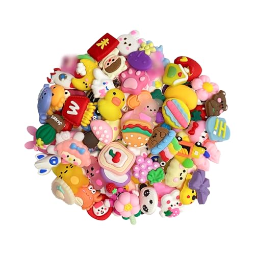 100pcs Slime Charms Cute Set, Bulk Mixed Cartoon Decorations, Used for DIY Handicraft Production, Decoration and Scrapbooking (Random Style) von TBTFW