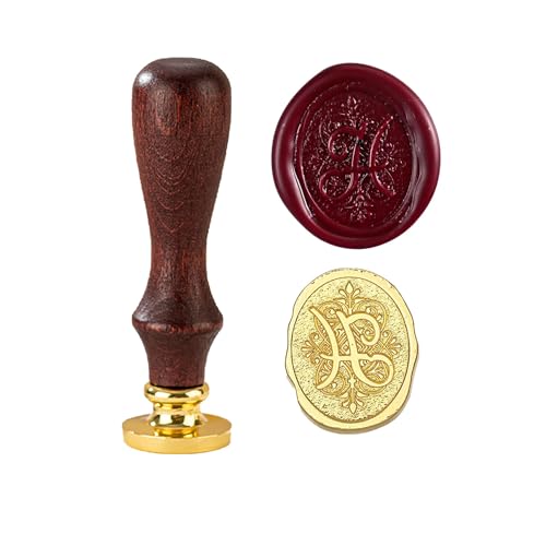 TBXqian Initial H Wachs-Siegel-Stempel, Vintage Letter Seal Wachs-Siegel-Stempel mit abnehmbarem Messingkopf und Holzgriff für Party Einladungen/Geschenkpapier/Umschläge/Weihnachten Thanksgiving TBXqian Initial H Wachs-Siegel-Stempel, Vintage Letter Seal Wachs-Siegel-Stempel mit abnehmbarem Messingkopf und Holzgriff für Party Einladungen/Geschenkpapier/Umschläge/Weihnachten Thanksgiving von TBXqian