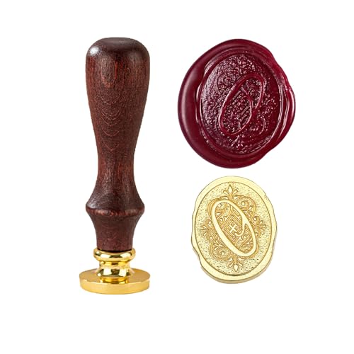 TBXqian Initial O Wachs-Siegel-Stempel, Vintage Letter Seal Wachs-Siegel-Stempel mit abnehmbarem Messingkopf und Holzgriff für Party Einladungen/Geschenkpapier/Umschläge/Weihnachten Thanksgiving TBXqian Initial O Wachs-Siegel-Stempel, Vintage Letter Seal Wachs-Siegel-Stempel mit abnehmbarem Messingkopf und Holzgriff für Party Einladungen/Geschenkpapier/Umschläge/Weihnachten Thanksgiving von TBXqian