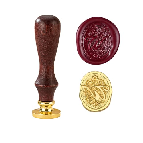 TBXqian Initial W Wachs-Siegel-Stempel, Vintage Letter Seal Wachs-Siegel-Stempel mit abnehmbarem Messingkopf und Holzgriff für Party Einladungen/Geschenkpapier/Umschläge/Weihnachten Thanksgiving TBXqian Initial W Wachs-Siegel-Stempel, Vintage Letter Seal Wachs-Siegel-Stempel mit abnehmbarem Messingkopf und Holzgriff für Party Einladungen/Geschenkpapier/Umschläge/Weihnachten Thanksgiving von TBXqian