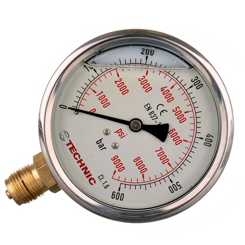 Manometer Glyzerin 0-600 BAR 100mm 1/2" Druckanzeige Manometer Glyzerin 0-600 BAR 100mm 1/2" Druckanzeige von TC TECHNIC
