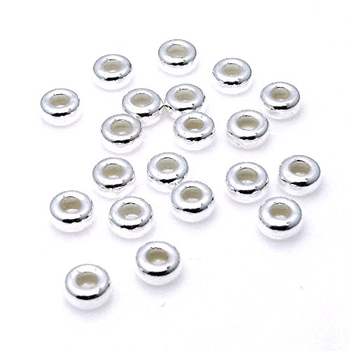 40 pcs 925 Sterling Silber 3,5 mm rund nahtlos Rondelle Spacer Bead Abstandhalter 40 pcs 925 Sterling Silber 3,5 mm rund nahtlos Rondelle Spacer Bead Abstandhalter von TCC Sourcing