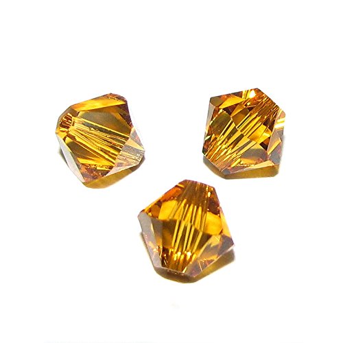 72 Stück Swarovski Elements 5328 Xilion Kristallperlen Topas 4 mm / Fundstücke / Kristallsteine von TCC Sourcing