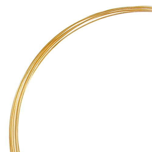 TCC Sourcing Feiner Faden, 14 Karat Gold, gefüllt, rund, 28 Gauge, 0,3 mm, halb hart, Gelbgold, 1,5 m TCC Sourcing Feiner Faden, 14 Karat Gold, gefüllt, rund, 28 Gauge, 0,3 mm, halb hart, Gelbgold, 1,5 m von TCC Sourcing