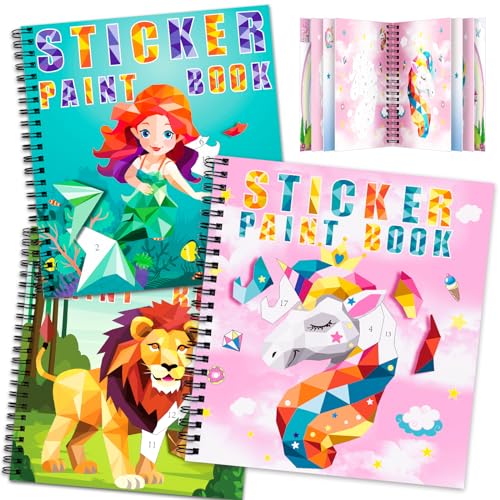 TCJJ 3 Pcs Unicorn Stickerbüch für Kinder 4-10 Jahren, 30 Bilder Stickerbuch Mädchen nach Nummer, Kinder Stickerbücher zur Verbesserung der Intelligenz, für Weihnachtsgeschenke, Schule TCJJ 3 Pcs Unicorn Stickerbüch für Kinder 4-10 Jahren, 30 Bilder Stickerbuch Mädchen nach Nummer, Kinder Stickerbücher zur Verbesserung der Intelligenz, für Weihnachtsgeschenke, Schule von TCJJ