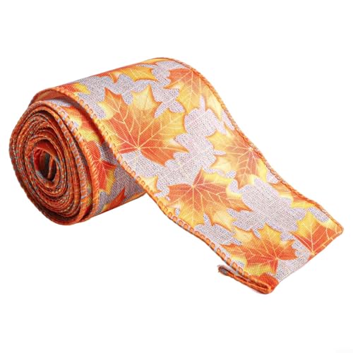 TDCuizent Juteband mit genähten Kanten, Herbsternte, Orange, Kürbis und Büffel, kariert, 4,5 m x 6,9 cm breit, 4,5 m x 6,9 cm breit TDCuizent Juteband mit genähten Kanten, Herbsternte, Orange, Kürbis und Büffel, kariert, 4,5 m x 6,9 cm breit, 4,5 m x 6,9 cm breit von TDCuizent