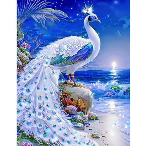 TDFERAN 40 x 50 cm Diamond Painting Pfau Full Diamant Malset Tiere, Diamant Malerei Pfau DIY Diamant Malerei Kit, Diamond Painting Großer Pfau für Wanddekoration TDFERAN 40 x 50 cm Diamond Painting Pfau Full Diamant Malset Tiere, Diamant Malerei Pfau DIY Diamant Malerei Kit, Diamond Painting Großer Pfau für Wanddekoration von TDFERAN