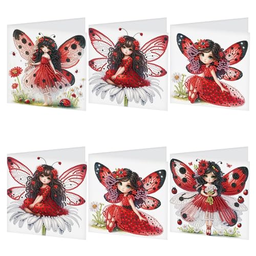 TDFERAN 6 Stück Grußkarte Diamond Painting Elfe Schmetterling Rot Dankeskarte Urlaubskarten Stickerei Diamant Karte Geburtstag Grußkarte 2025 Diamant Malerei Grußkarte TDFERAN 6 Stück Grußkarte Diamond Painting Elfe Schmetterling Rot Dankeskarte Urlaubskarten Stickerei Diamant Karte Geburtstag Grußkarte 2025 Diamant Malerei Grußkarte von TDFERAN