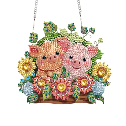 TDFERAN Diamond Painting Anhänger Schwein, Stickerei Diamant Anhänger, Diamant Painting Sonnenfang, Diamant Painting Anhänger, Diamond Painting Ornament, hängende Ornament, Fensterdekoration, Wand TDFERAN Diamond Painting Anhänger Schwein, Stickerei Diamant Anhänger, Diamant Painting Sonnenfang, Diamant Painting Anhänger, Diamond Painting Ornament, hängende Ornament, Fensterdekoration, Wand von TDFERAN