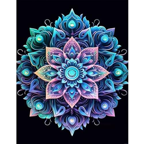 TDFERAN Diamond Painting Mandala, 40 x 50 cm, Diamant-Stickerei, Komplett-Set, Mandala, Diamantmalerei, Kristall, Diamant-Malerei, Komplettset für Wanddekoration TDFERAN Diamond Painting Mandala, 40 x 50 cm, Diamant-Stickerei, Komplett-Set, Mandala, Diamantmalerei, Kristall, Diamant-Malerei, Komplettset für Wanddekoration von TDFERAN