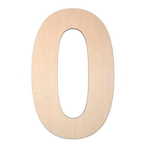 30,5 cm Holz-Zahl 0, 0,6 cm dicker, großer, unlackierter Holzbuchstabe für Bastelarbeiten, Heimwanddekoration 30,5 cm Holz-Zahl 0, 0,6 cm dicker, großer, unlackierter Holzbuchstabe für Bastelarbeiten, Heimwanddekoration von TDOCK