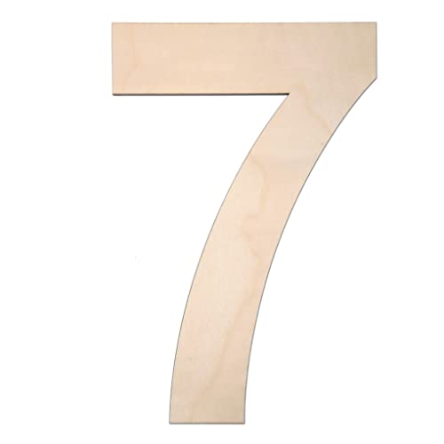 30,5 cm Holz-Zahl 7, 1/4 Zoll dicker, großer, unlackierter Holzbuchstabe für Bastelarbeiten, Heimwerker, Wanddekoration 30,5 cm Holz-Zahl 7, 1/4 Zoll dicker, großer, unlackierter Holzbuchstabe für Bastelarbeiten, Heimwerker, Wanddekoration von TDOCK