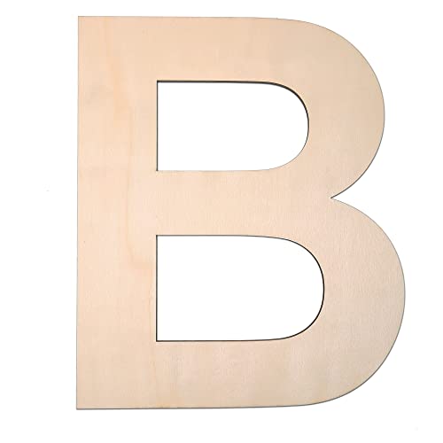 30,5 cm Holzbuchstabe B, 0,6 cm dicker, großer, unlackierter Holzbuchstabe für Bastelarbeiten, Heimwanddekoration 30,5 cm Holzbuchstabe B, 0,6 cm dicker, großer, unlackierter Holzbuchstabe für Bastelarbeiten, Heimwanddekoration von TDOCK
