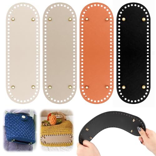 4 Stück Taschenboden PU Leder Tasche Bodenformer Kunstleder Boden Taschenboden zum Häkeln Leder Stricktasche Oval Nagel Bottom Shaper für Handtasche, Schultertasche, Geldbörse, DIY-Zubehör (30x10cm) 4 Stück Taschenboden PU Leder Tasche Bodenformer Kunstleder Boden Taschenboden zum Häkeln Leder Stricktasche Oval Nagel Bottom Shaper für Handtasche, Schultertasche, Geldbörse, DIY-Zubehör (30x10cm) von TDUNSYA