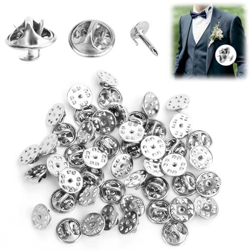Schmetterling Pin Clutch,50 Stück Verschlüsse Butterfly Clips Pin,Schmetterling Kupplung,Pin Verschluss für Crafts Schmuck DIY Herstellung von TDUNSYA