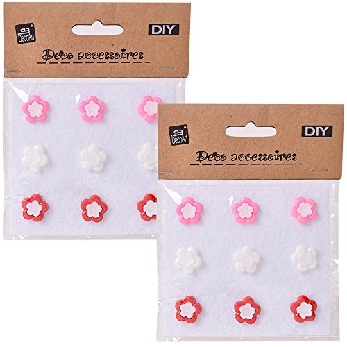 18 Stück DIY Zierknöpfe Ösenknöpfe Blume Blüte 14 mm bunte Knöpfe zum selber Basteln und Verzieren 18 Stück DIY Zierknöpfe Ösenknöpfe Blume Blüte 14 mm bunte Knöpfe zum selber Basteln und Verzieren von TE-DecoArt