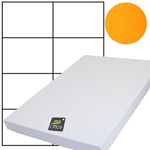 TE-Office 200 Stück farbige Haftetiketten Klebeetiketten Universal Aufkleber auf 25 Blatt DIN A4 Bogen orange matt 105x74 mm Laser Inkjet von TE-Office