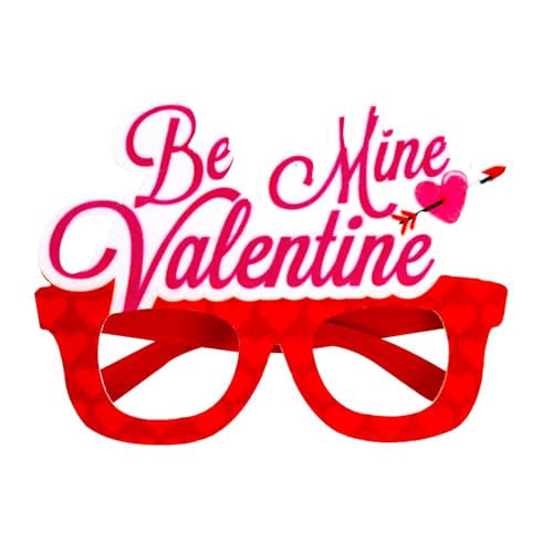 TEBI Dekorative Brille zum Valentinstag, für Party, Urlaub, Hochzeit, Geburtstag, Zubehör, Foto-Requisiten, Brillen, Frauen, Mädchen, Valentinstagsbrille von TEBI