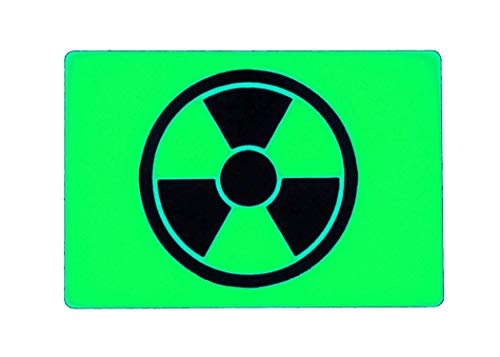 Embrite Beacon Morale Patch – 5,1 x 7,6 cm, leuchtet im Dunkeln (5,1 x 7,6 cm, grün – radioaktives Symbol) von TEC Accessories