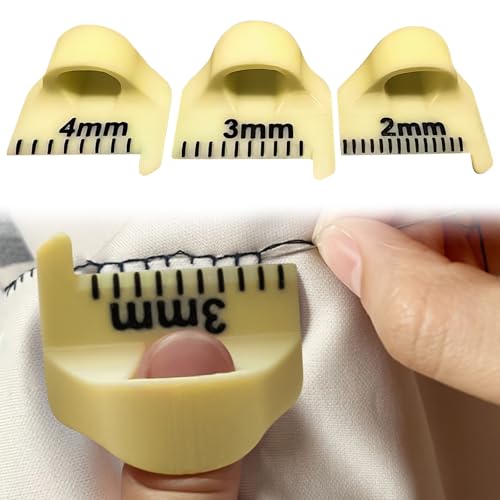 Nähschablonen Set für Gleichmäßige Stiche 3 Größen 2/3/4mm Nähnadelfinger Lineal Kantenstichlehre Fingerschablone Nähfingerlineal Kantenstichschloss und nählehre Nähen Zubehör Nähschablonen Set für Gleichmäßige Stiche 3 Größen 2/3/4mm Nähnadelfinger Lineal Kantenstichlehre Fingerschablone Nähfingerlineal Kantenstichschloss und nählehre Nähen Zubehör von TECHEEL